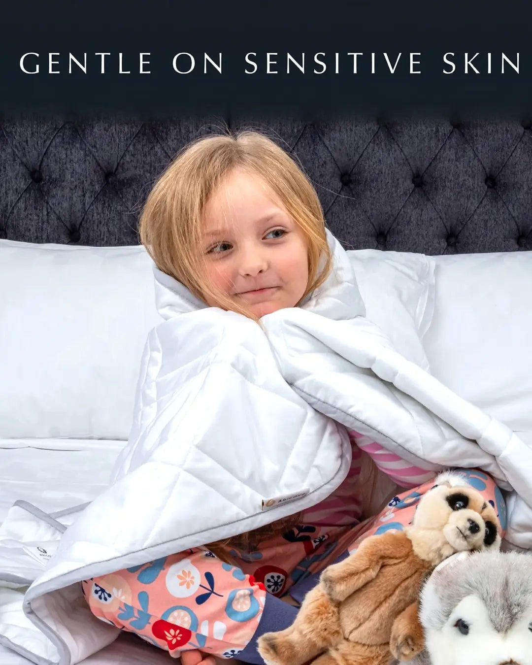 kids weighted blanket that is gentle on sensitive skin