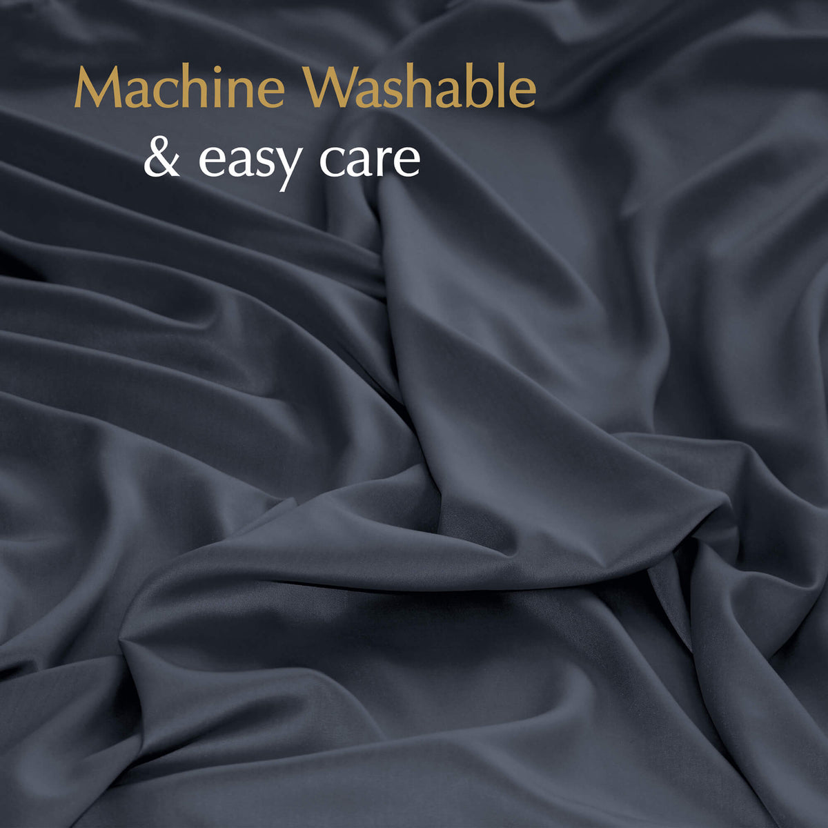 machine washable weighted blanket cover in charcoal grey provides easy care