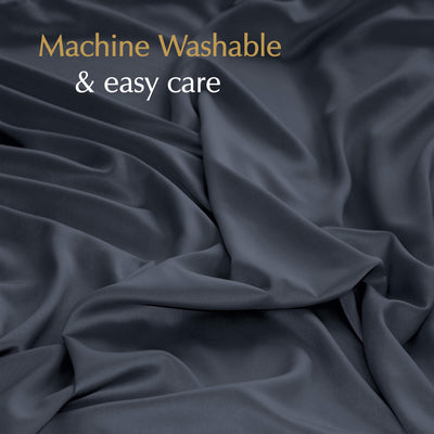 machine washable weighted blanket cover in charcoal grey provides easy care#color_Charcoal-Grey