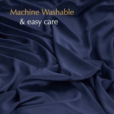 machine washable weighted blanket cover in midnight blue provides easy care#color_Midnight-Blue