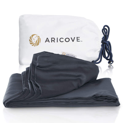 weighted blanket cover twin size 48”x72” and queen size 60”x80” in charcoal grey#color_Charcoal-Grey