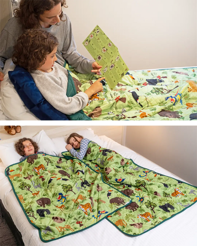 kids weighted blanket for different age#color_Jungle-Green