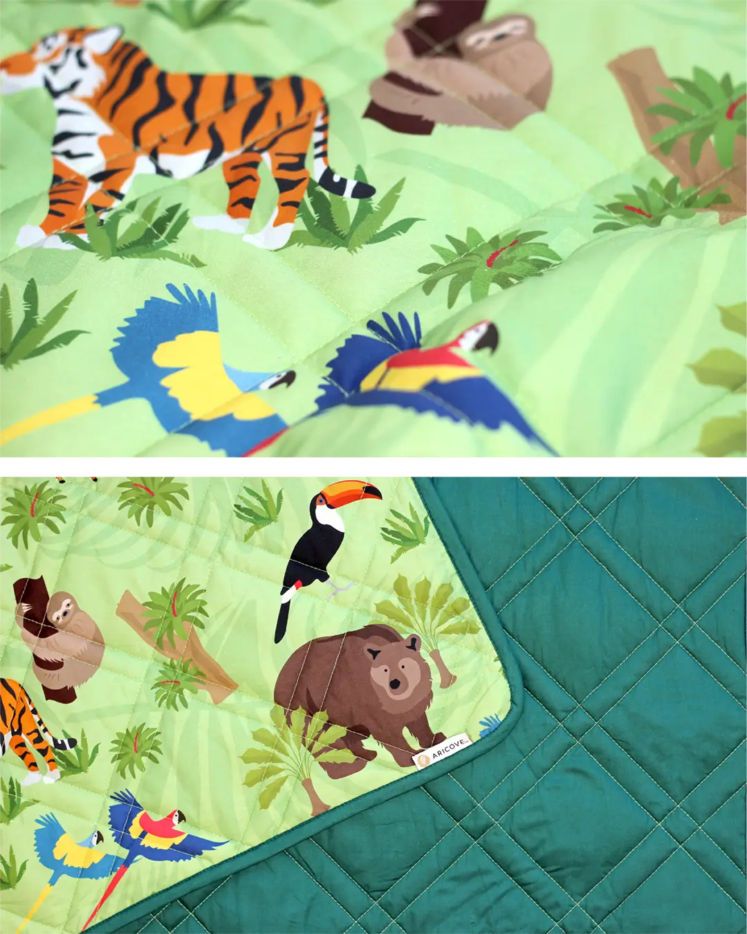 kids weighted blanket jungle animals