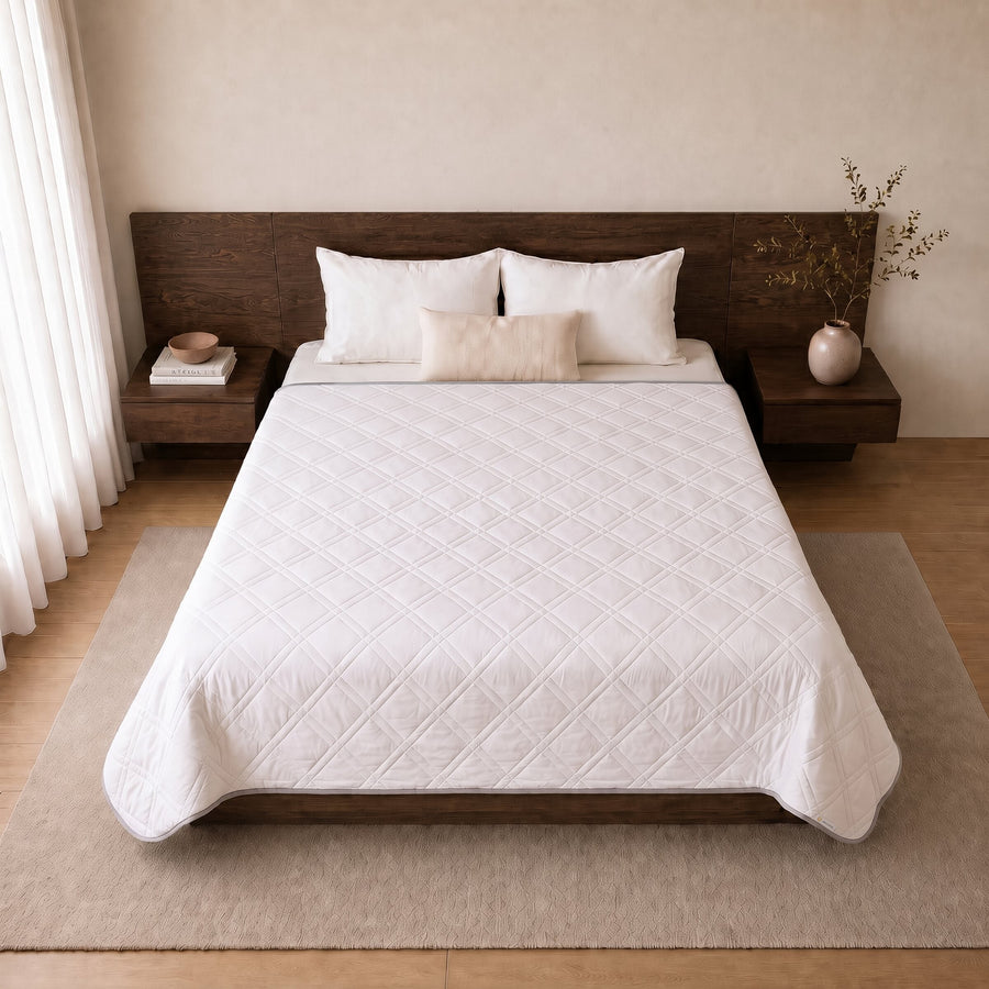 Aricove weighted blanket, queen size on the bed#size_queen