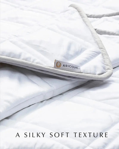 weighted blanket that has a silky soft texture